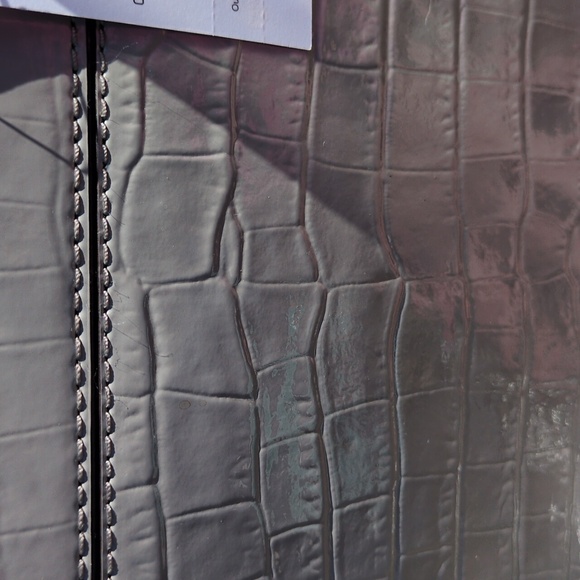 Kate Spade Doris Knightsbridge Grey Crocodile Emboss Leather Crossbody Satchel - Picture 14 of 14